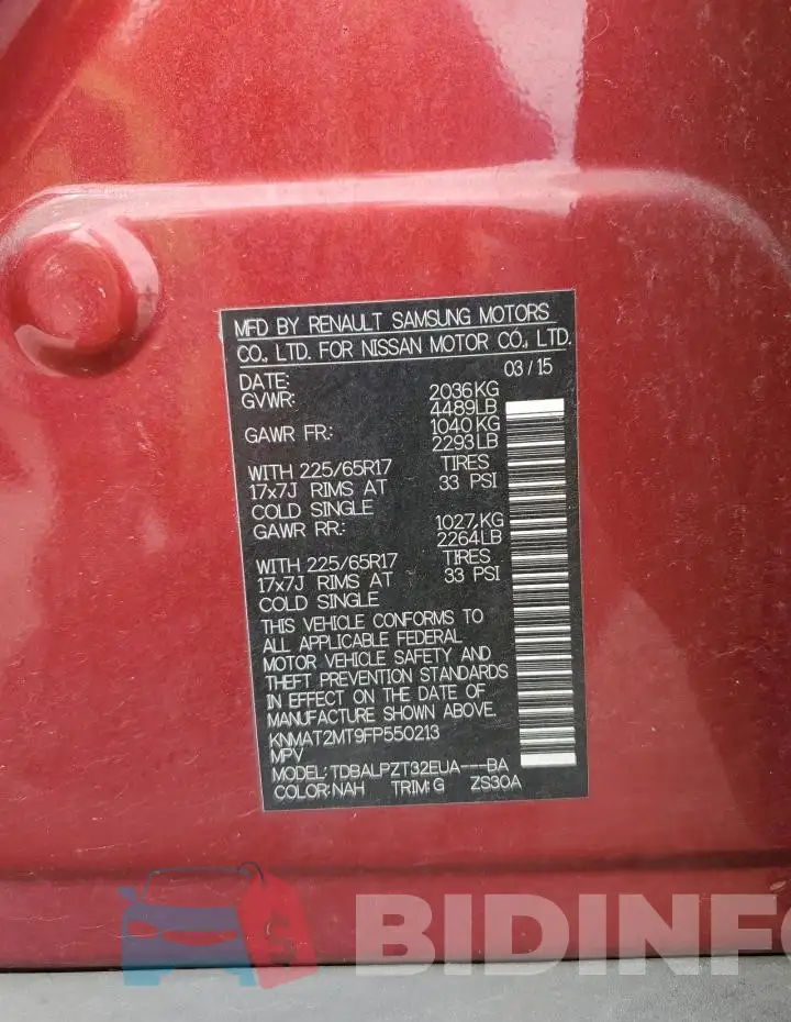 KNMAT2MT9FP550213 Photo# 13
