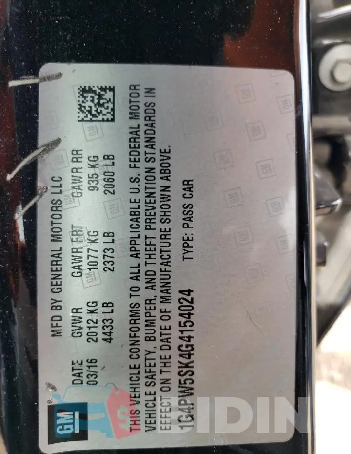 1G4PW5SK4G4154024 Photo# 12