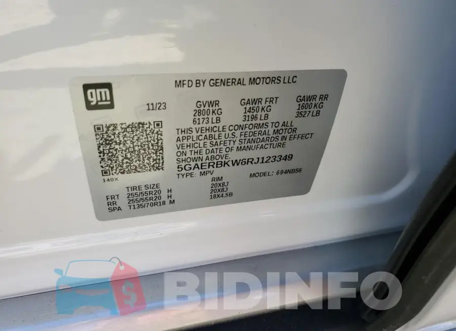 5GAERBKW6RJ123349 Photo# 13