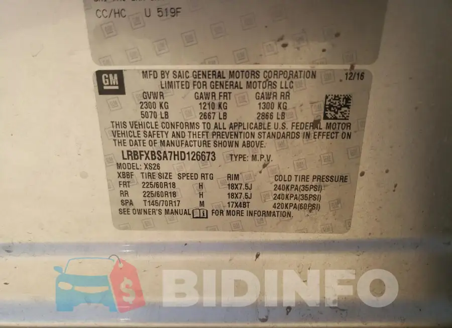 LRBFXBSA7HD126673 Photo# 14