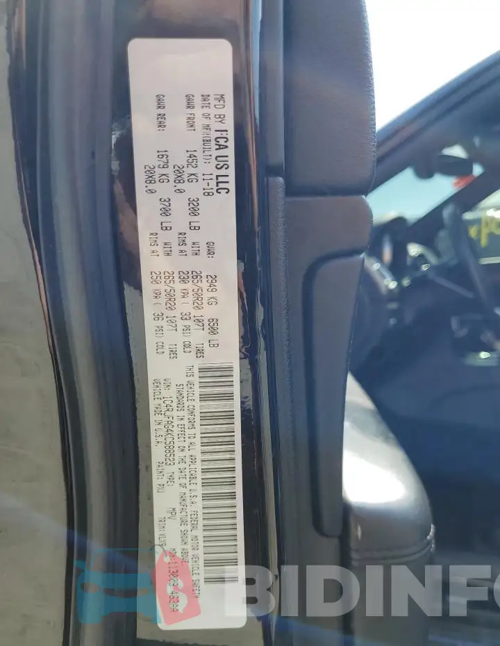 1C4RJFAG4KC588523 Photo# 13