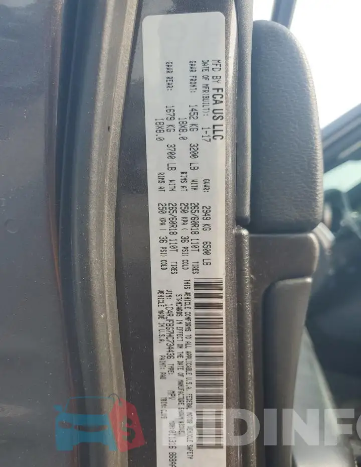 1C4RJFBG7HC734436 Photo# 13