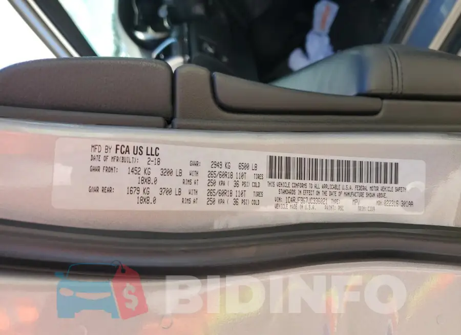1C4RJFBG7JC336021 Photo# 13