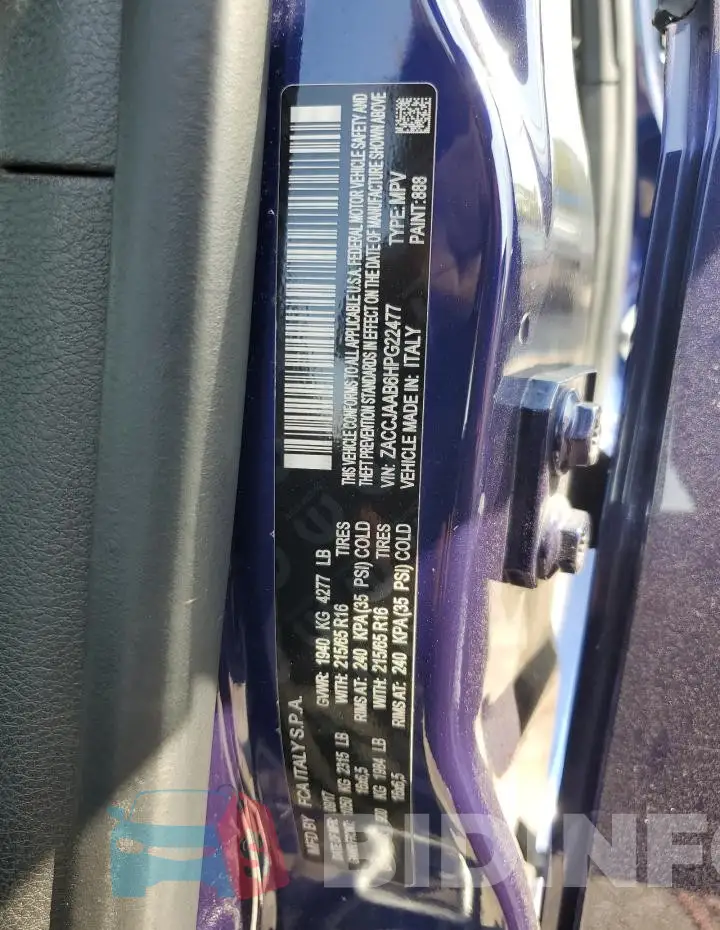 ZACCJAAB6HPG22477 Photo# 14