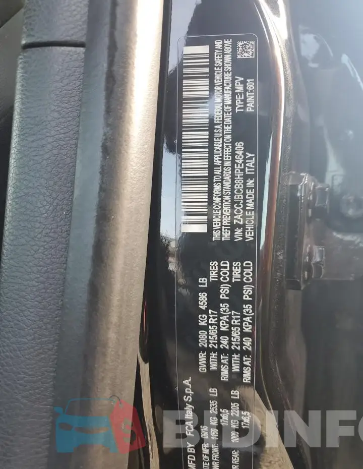 ZACCJBCB8HPE46406 Photo# 14