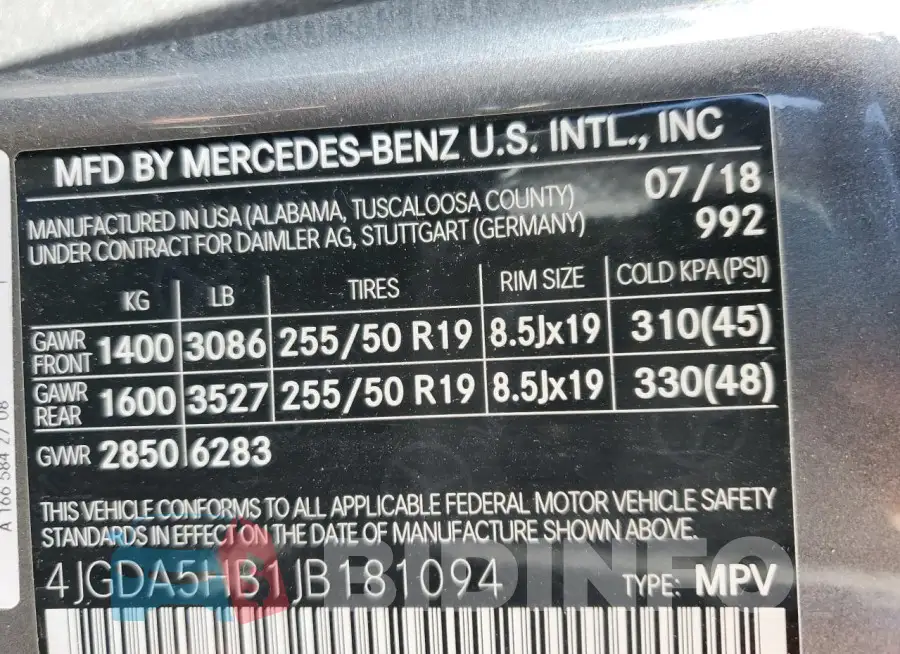 4JGDA5HB1JB181094 Photo# 13