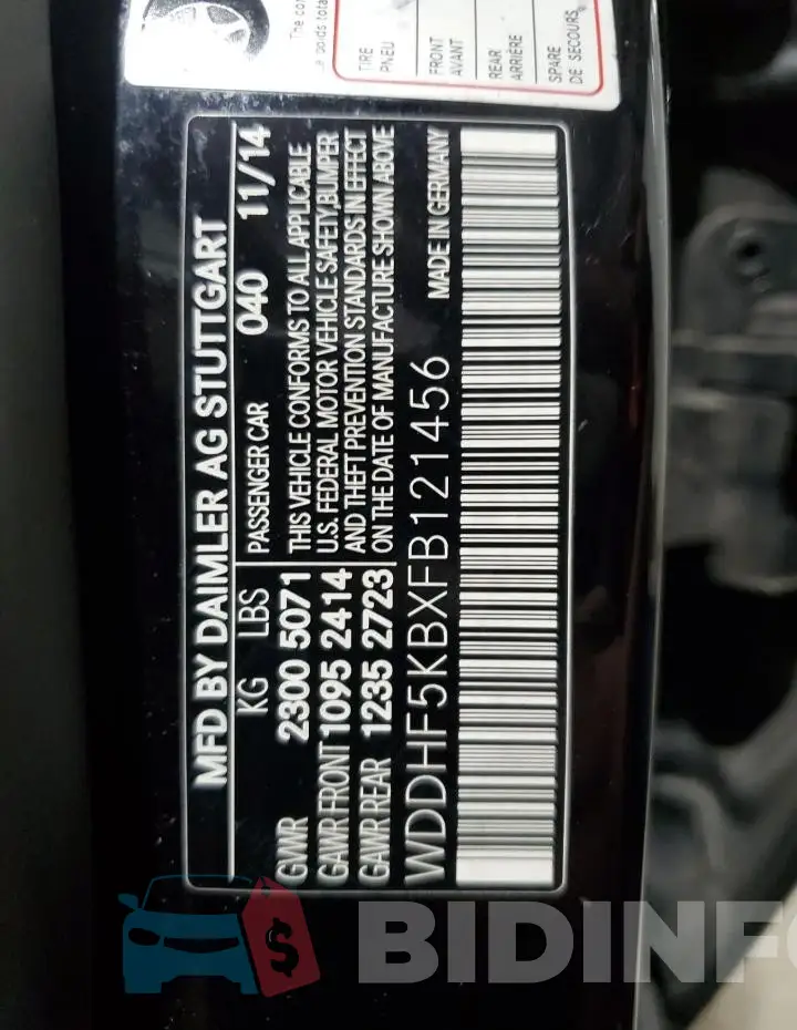 WDDHF5KBXFB121456 Photo# 12