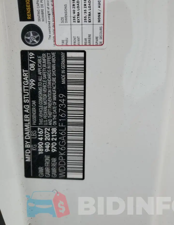 WDDPK6GA6LF167349 Photo# 12