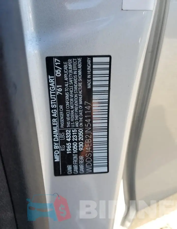 WDDSJ4EB2JN541147 Photo# 13