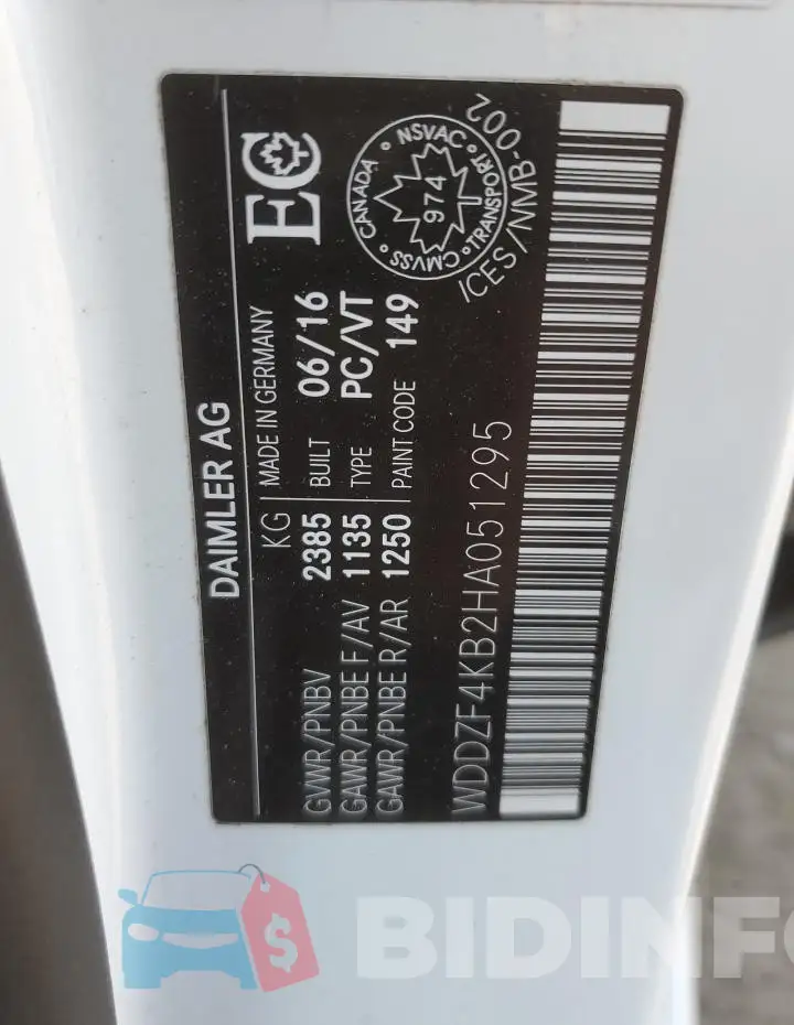 WDDZF4KB2HA051295 Photo# 13