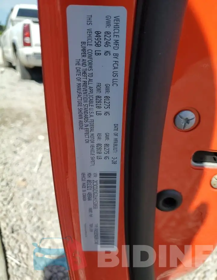 2C3CDZJG2LH152058 Photo# 12