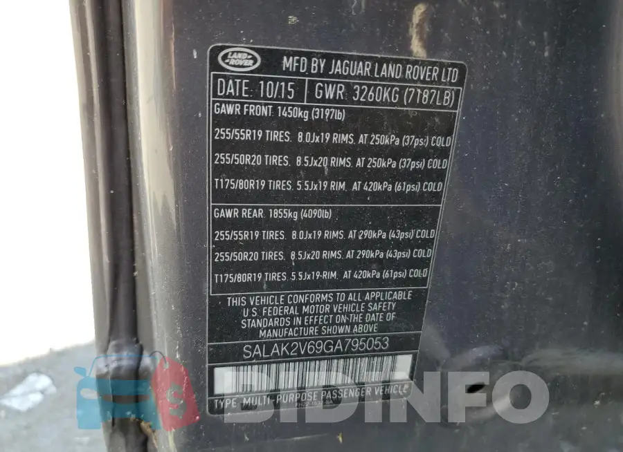SALAK2V69GA795053 Photo# 13