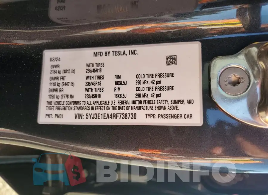 5YJ3E1EA4RF738730 Photo# 12