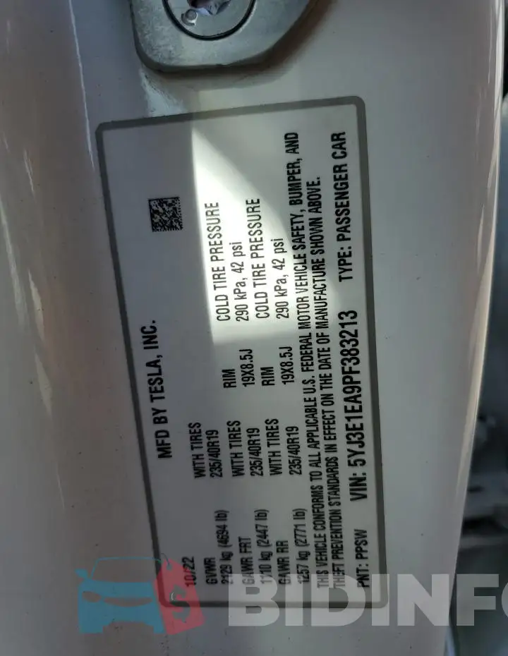 5YJ3E1EA9PF383213 Photo# 13