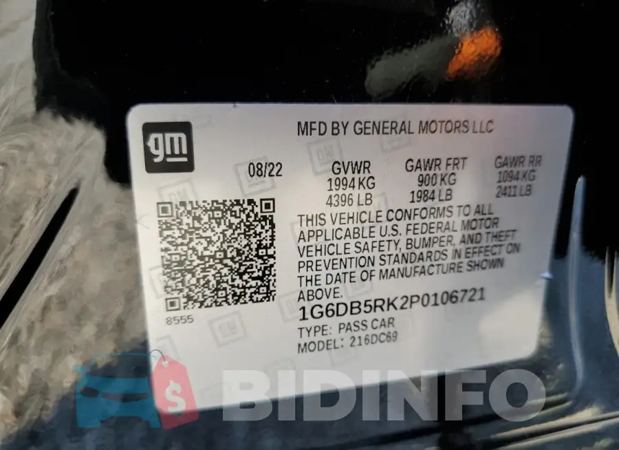 1G6DB5RK2P0106721 Photo# 12