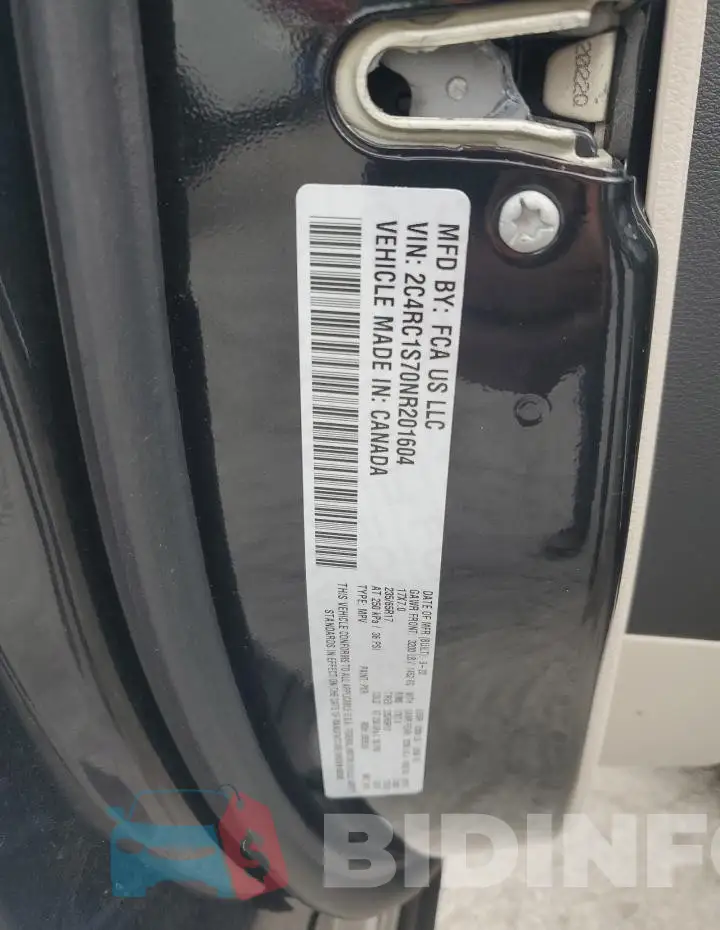 2C4RC1S70NR201604 Photo# 13