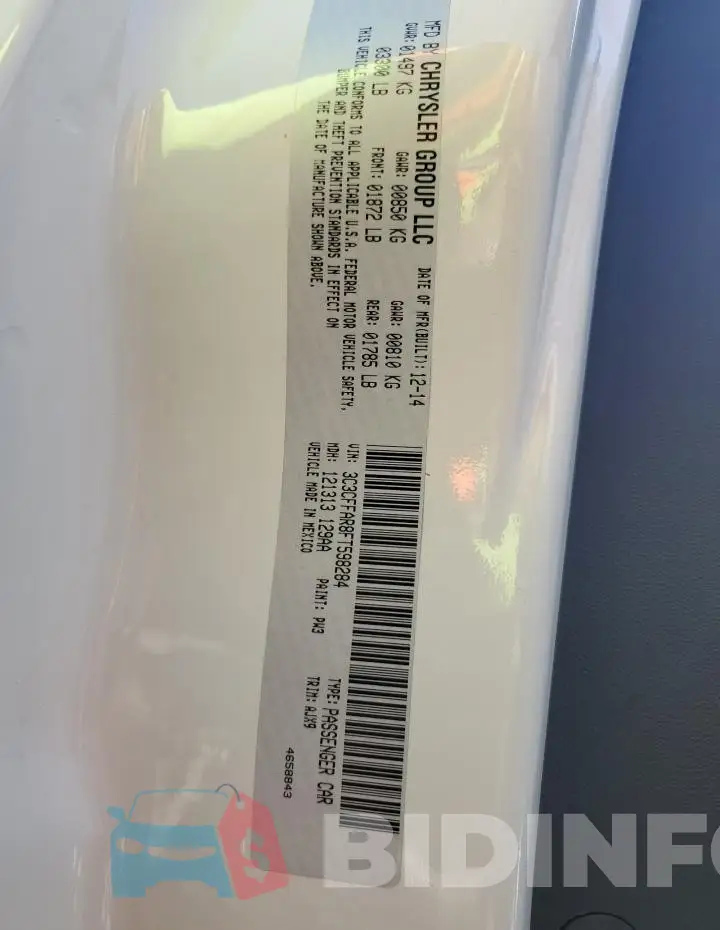 3C3CFFAR8FT598284 Photo# 12