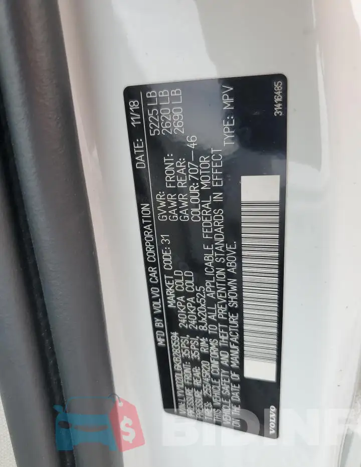 LYV102DL6KB283594 Photo# 13