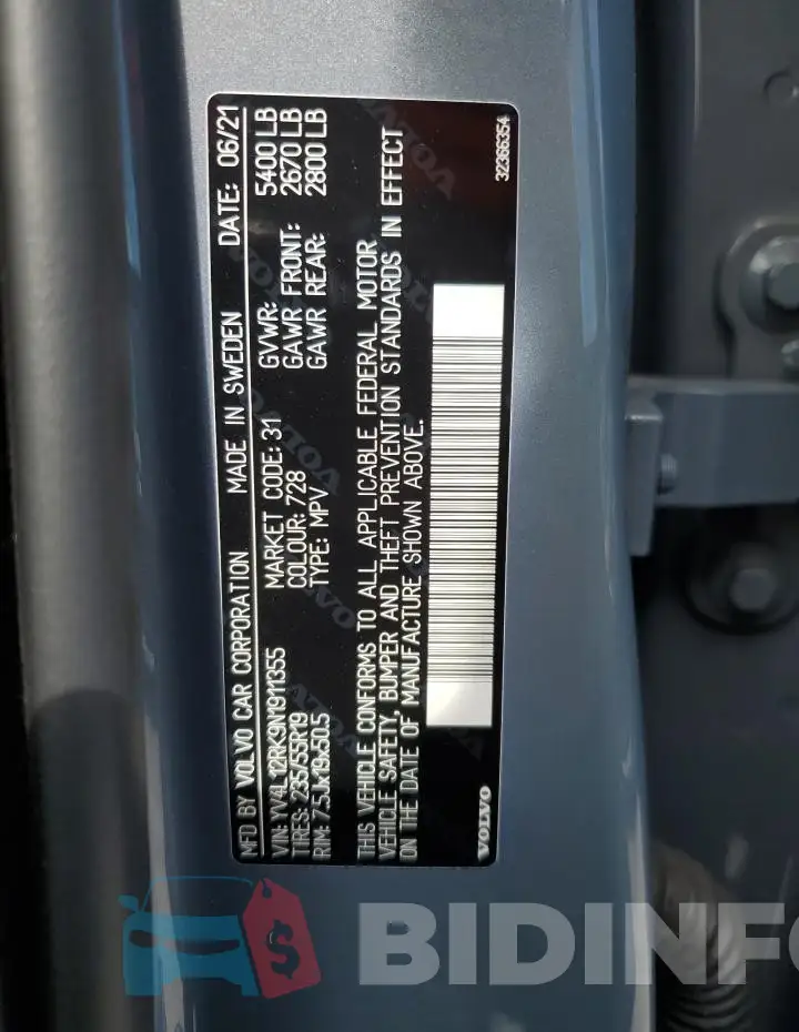 YV4L12RK9N1911355 Photo# 14