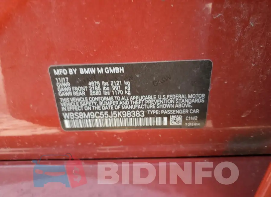 WBS8M9C55J5K98383 Photo# 12