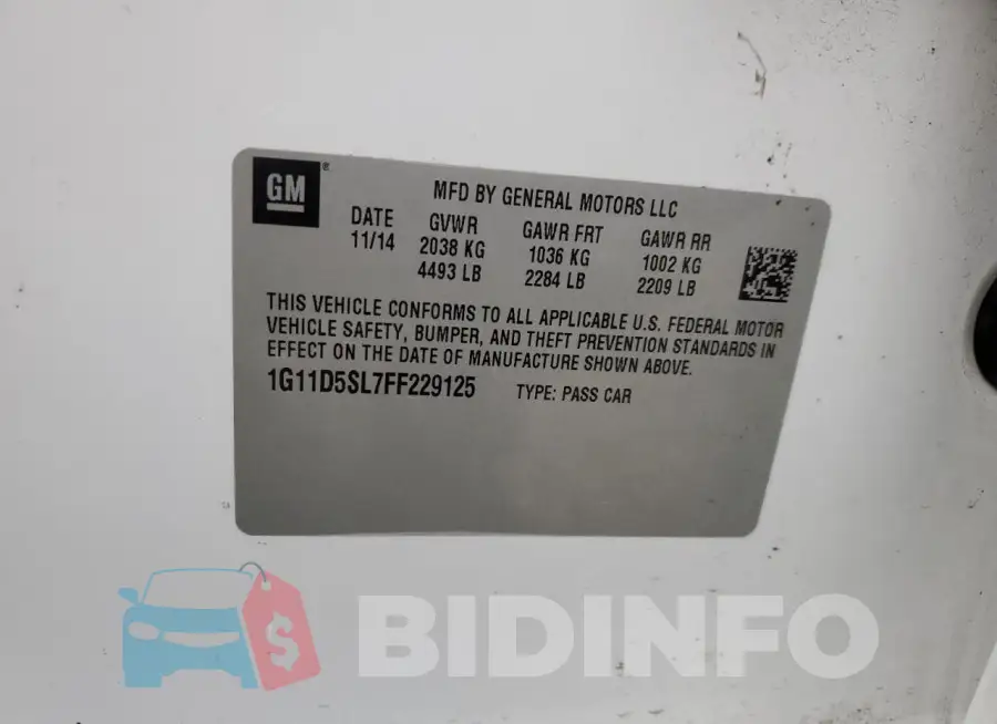 1G11D5SL7FF229125 Photo# 12