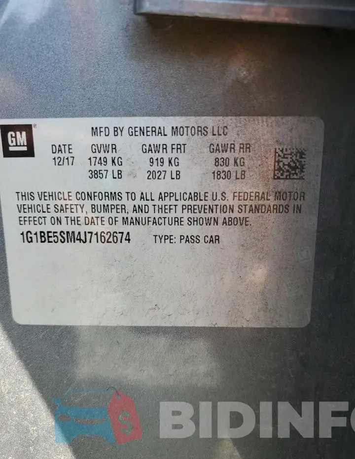 1G1BE5SM4J7162674 Photo# 12