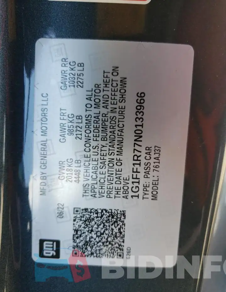 1G1FF1R77N0133966 Photo# 12
