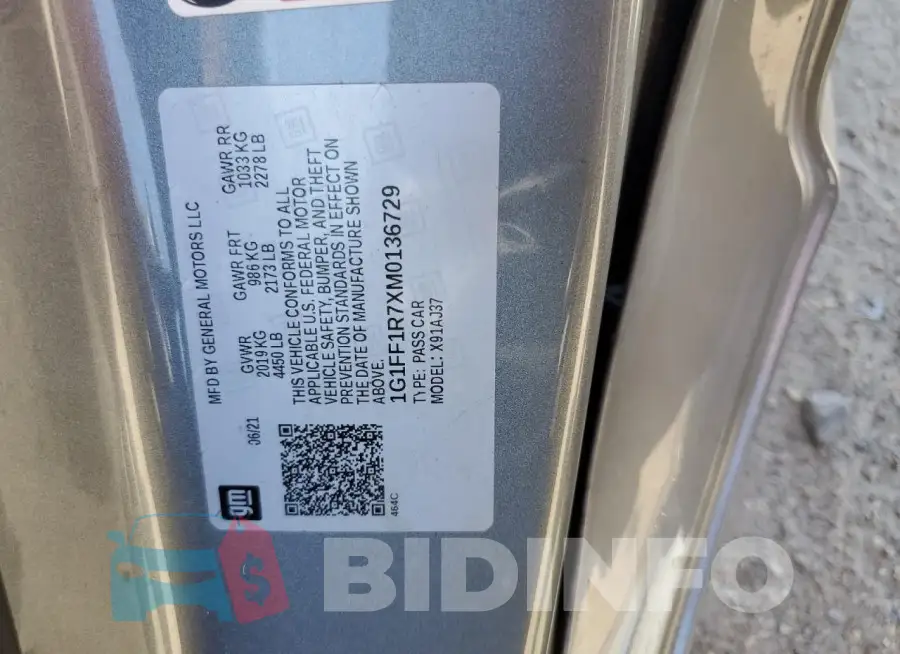 1G1FF1R7XM0136729 Photo# 12