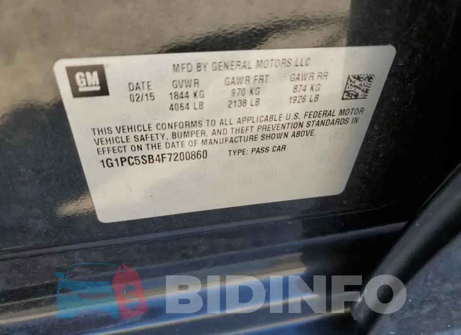 1G1PC5SB4F7200860 Photo# 12