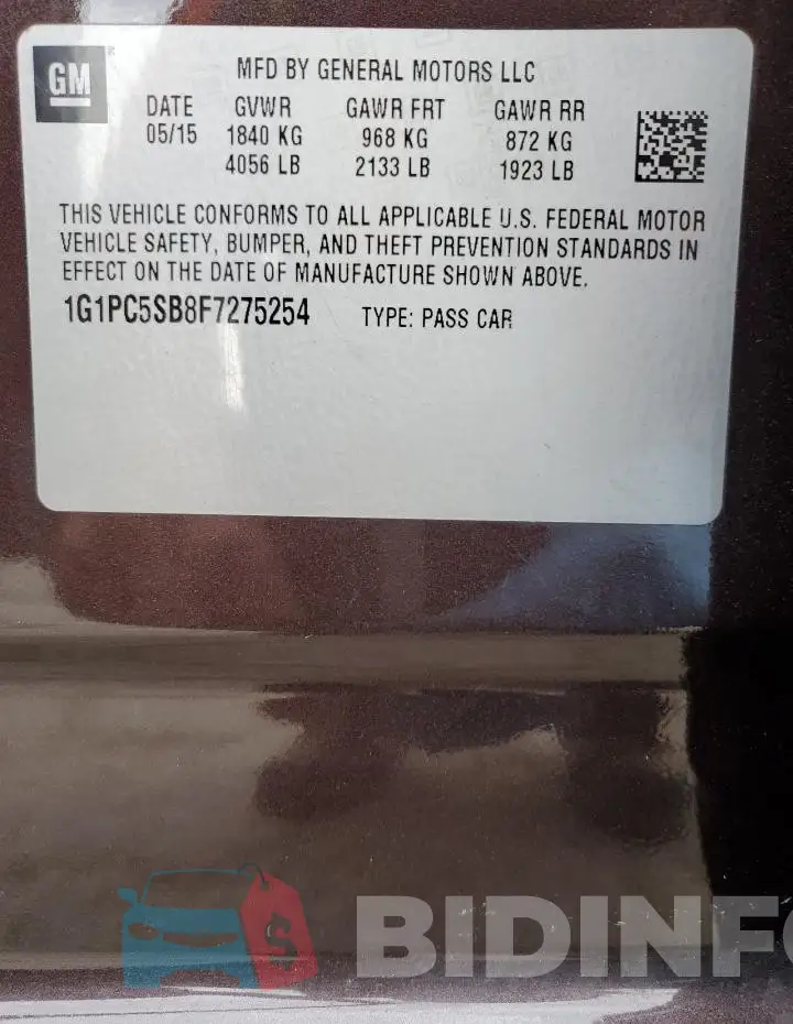 1G1PC5SB8F7275254 Photo# 13