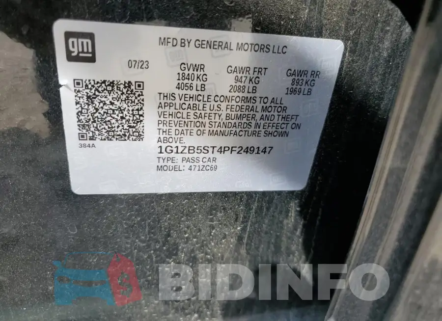 1G1ZB5ST4PF249147 Photo# 12