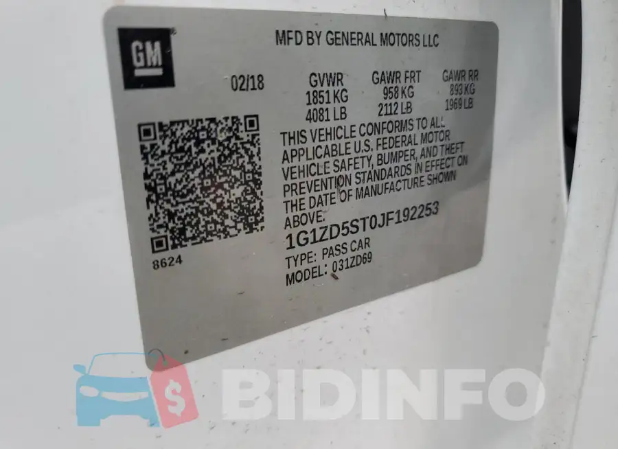 1G1ZD5ST0JF192253 Photo# 13