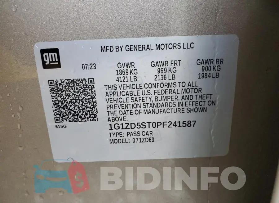 1G1ZD5ST0PF241587 Photo# 12