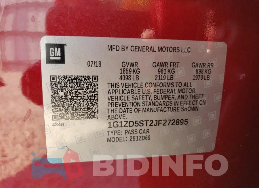 1G1ZD5ST2JF272895 Photo# 12