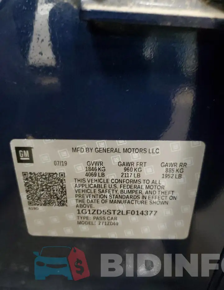 1G1ZD5ST2LF014377 Photo# 13