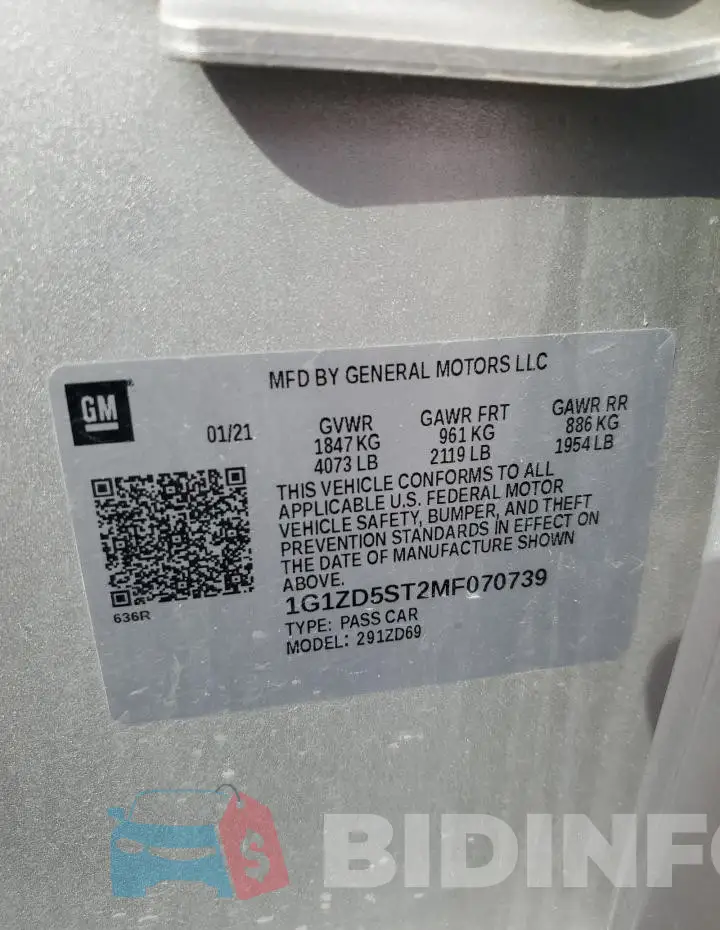 1G1ZD5ST2MF070739 Photo# 12