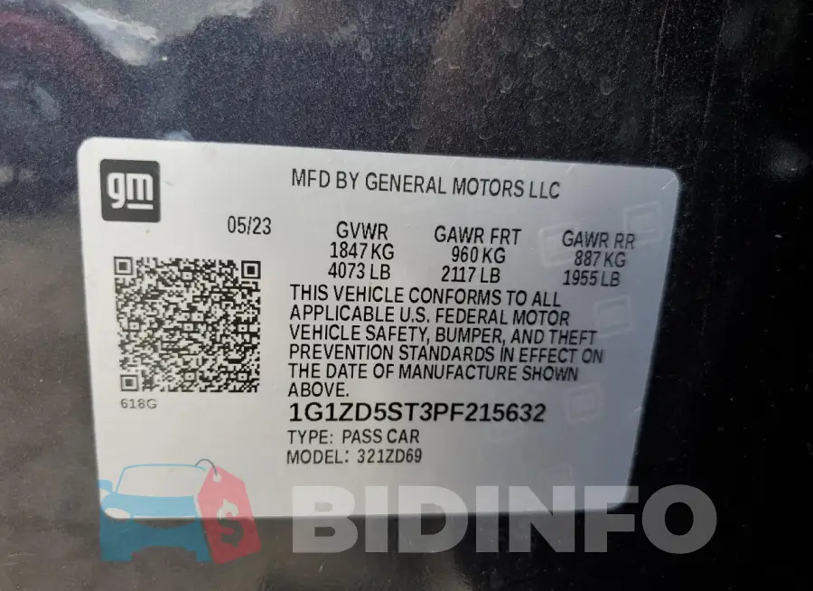 1G1ZD5ST3PF215632 Photo# 13
