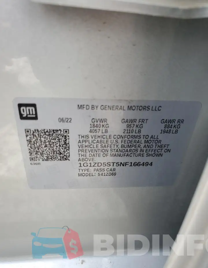 1G1ZD5ST5NF166494 Photo# 12