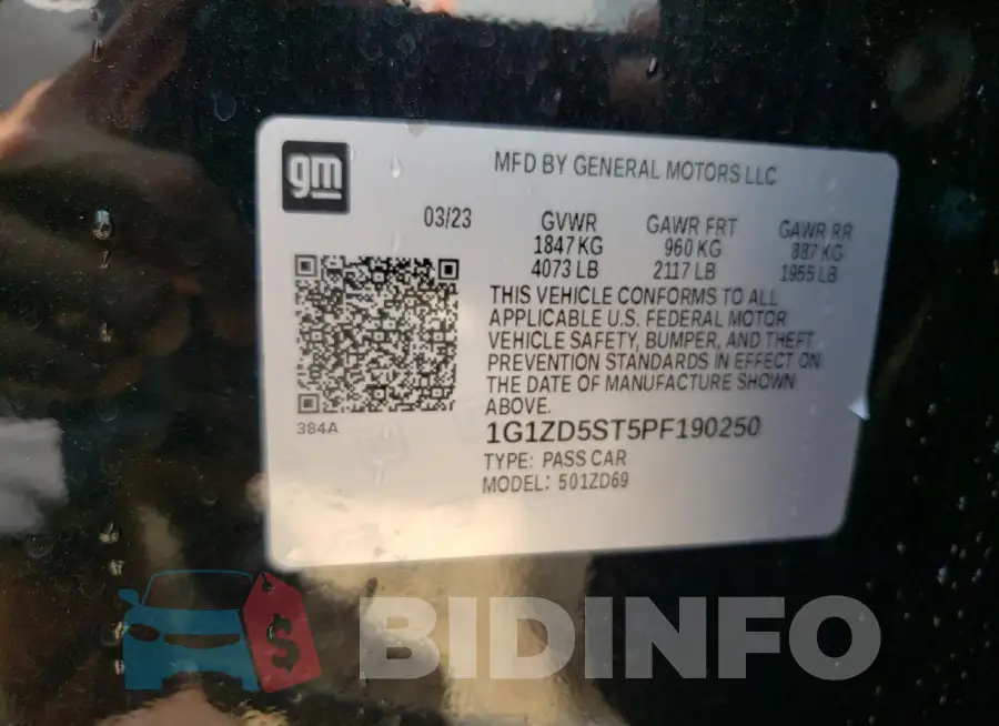 1G1ZD5ST5PF190250 Photo# 13