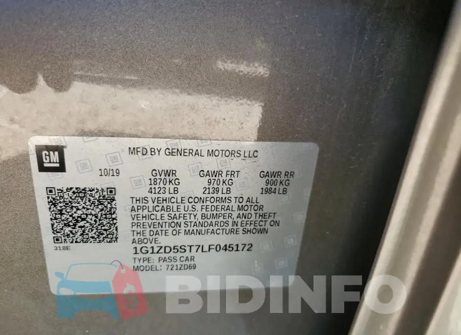 1G1ZD5ST7LF045172 Photo# 12