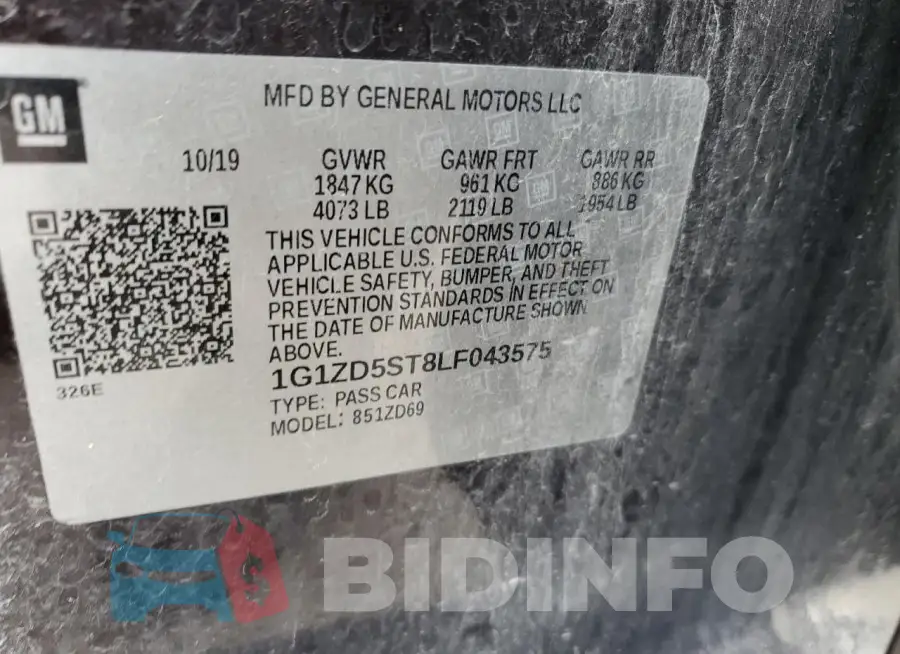1G1ZD5ST8LF043575 Photo# 12