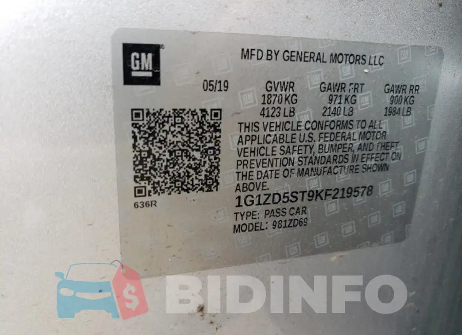 1G1ZD5ST9KF219578 Photo# 13