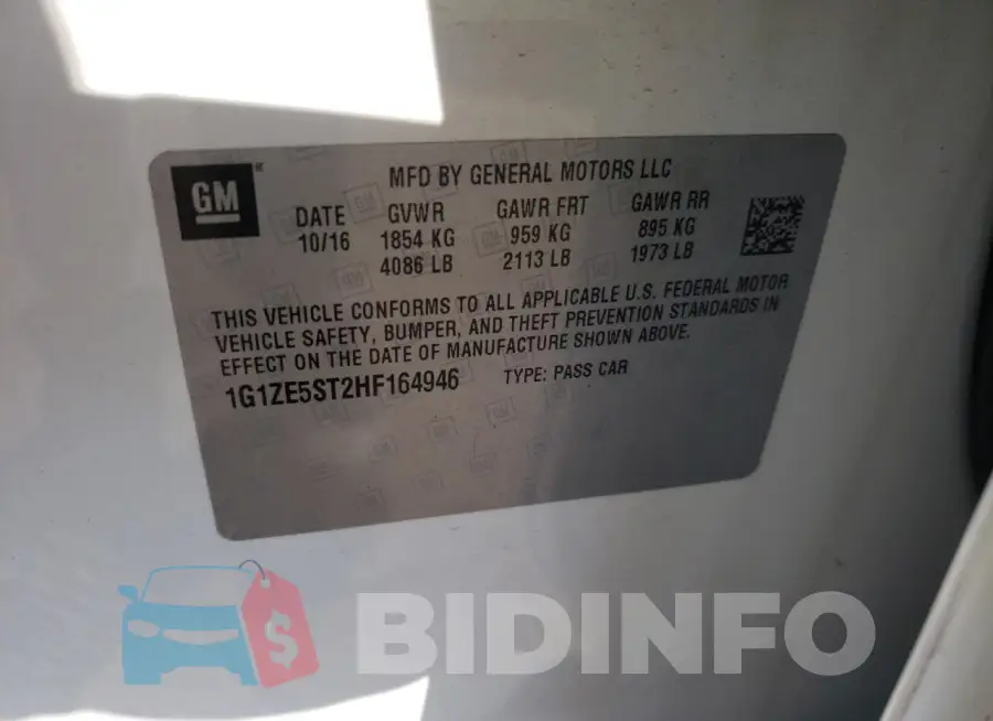 1G1ZE5ST2HF164946 Photo# 12