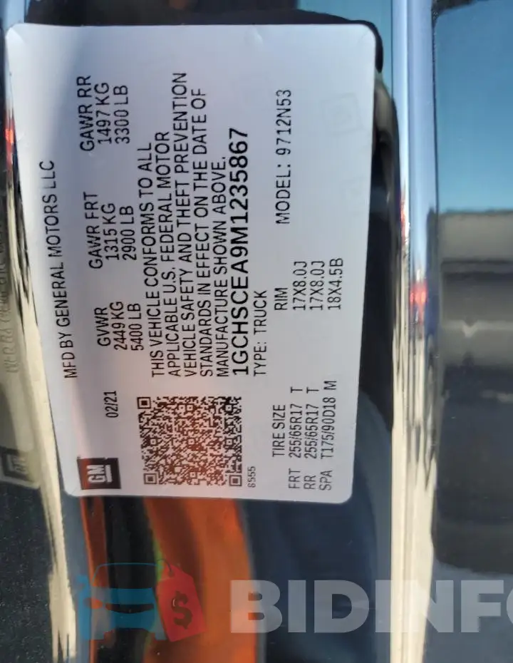 1GCHSCEA9M1235867 Photo# 12