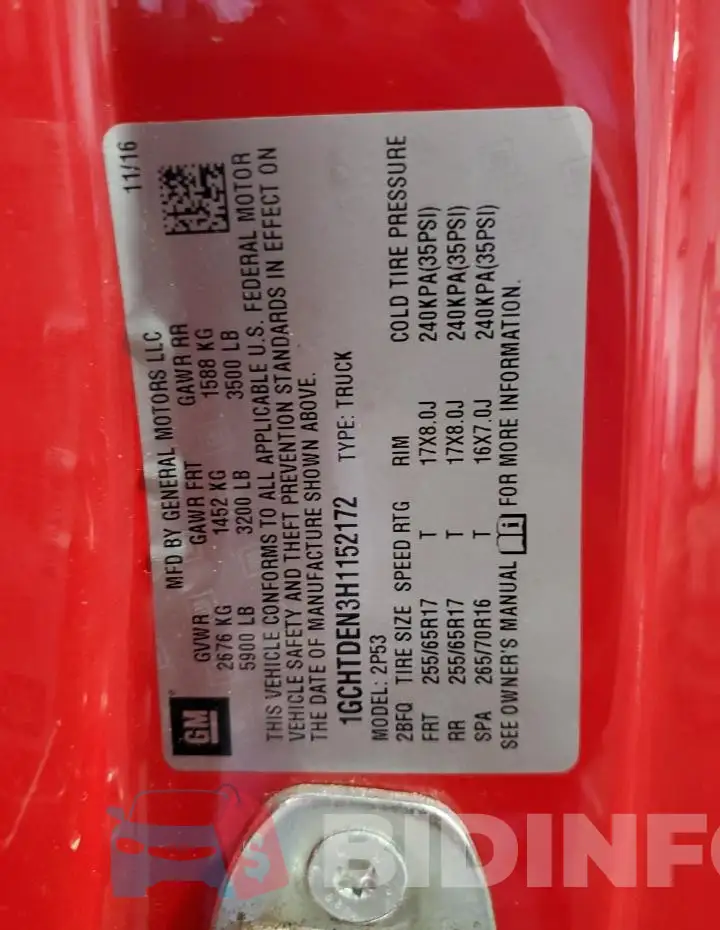 1GCHTDEN3H1152172 Photo# 12