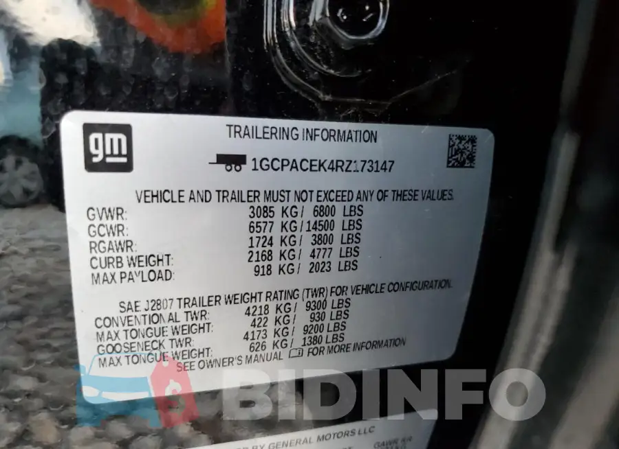 1GCPACEK4RZ173147 Photo# 13