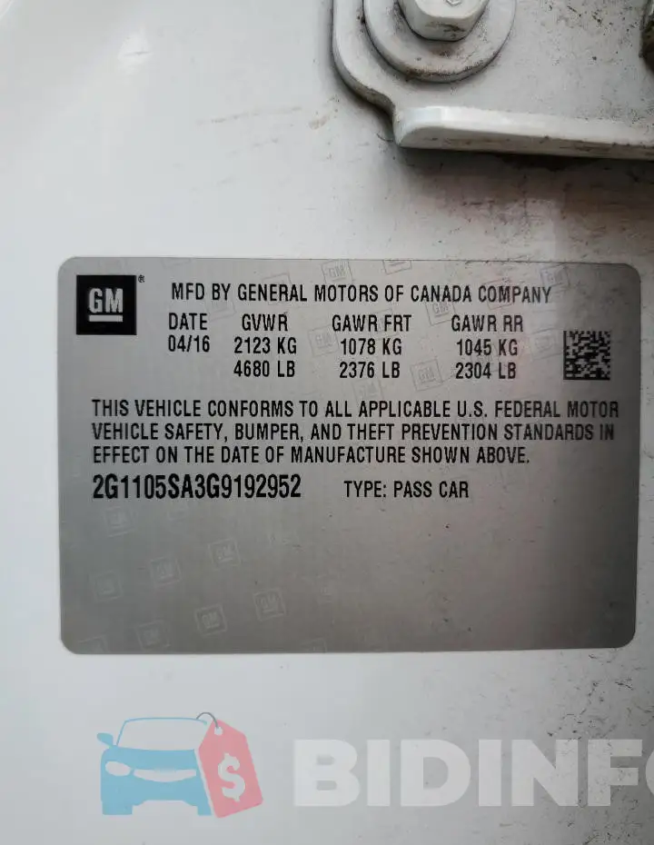 2G1105SA3G9192952 Photo# 13