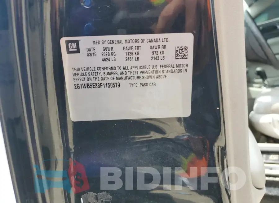 2G1WB5E33F1150579 Photo# 12