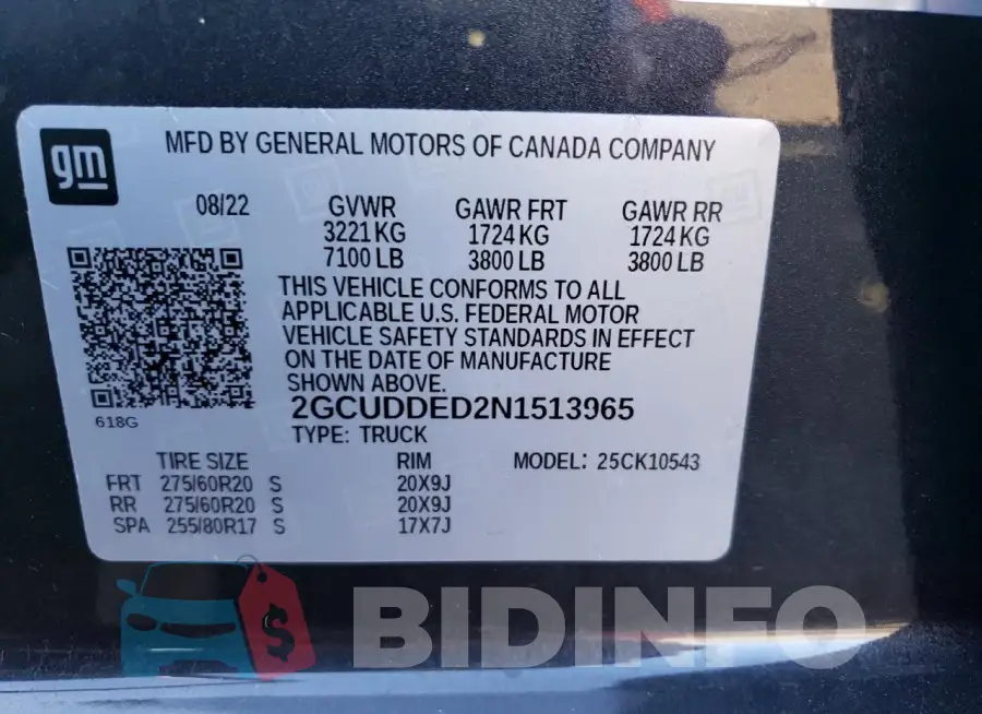 2GCUDDED2N1513965 Photo# 13