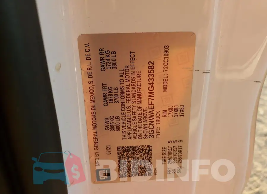 3GCNWAEF7MG433582 Photo# 12